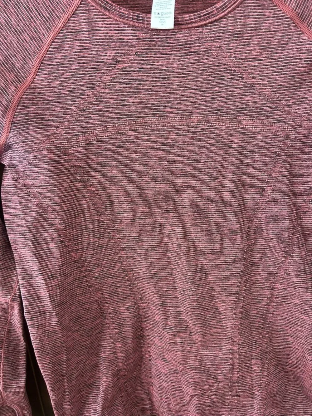 Ivivva by Lululemon Heathered Pink and Black Fly Tech Long Sleeve Youth Size 14